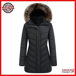 Women's Waterproof Long Winter Coat Thickened Down Puffer Jacket Parka